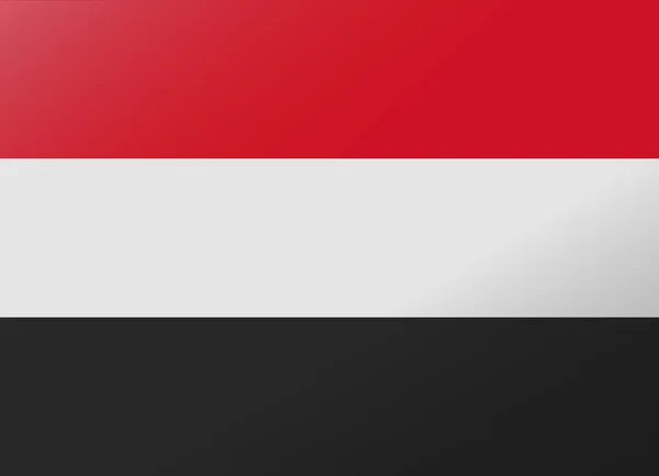 Bandiera di riflessione yemen — Vettoriale Stock