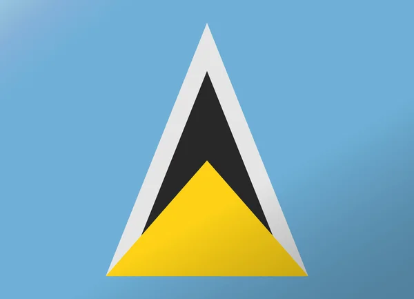 Reflectie vlag saint lucia — Stockvector