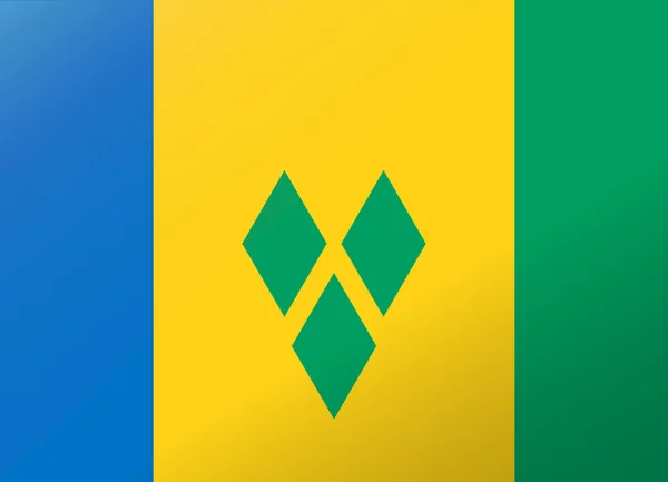 Reflectie vlag saint Vincent — Stockvector