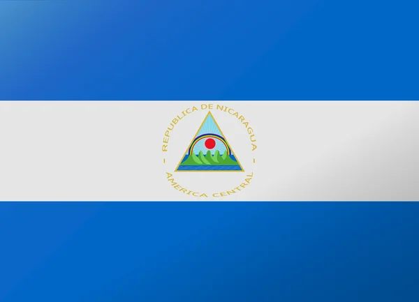 Bandera de reflexión nicaragua — Vector de stock