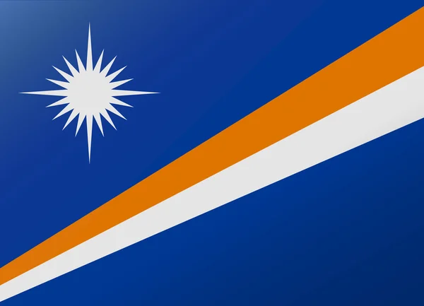 Reflexion Flagge marshall Inseln — Stockvektor