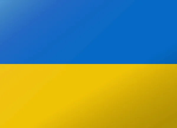 Reflet drapeau ukraine — Image vectorielle