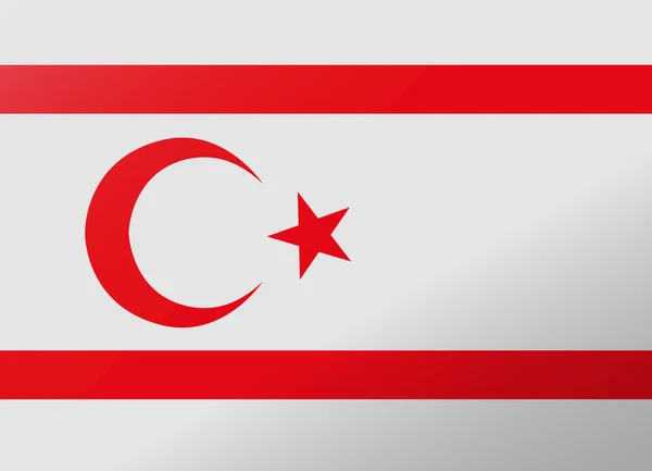 Флаг отражения на севере Кипра — стоковый вектор