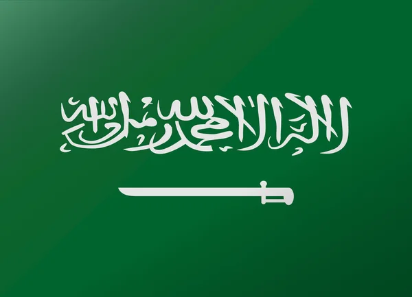Reflection flag saudi arabia — Stock Vector