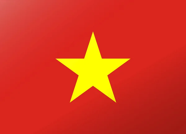 Reflexe vlajka Vietnamu — Stockový vektor