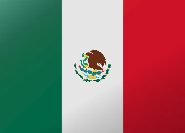 Bandera de reflexión méxico — Vector de stock