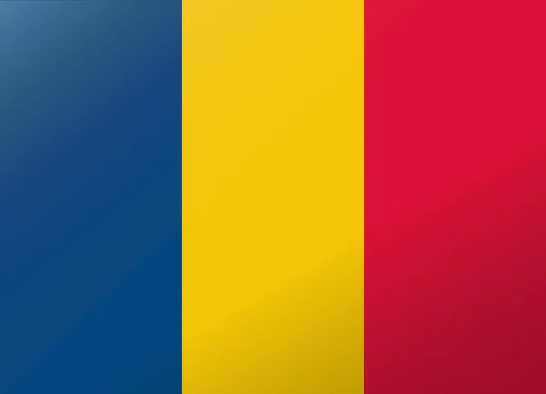 Bandera de reflexión romania — Archivo Imágenes Vectoriales