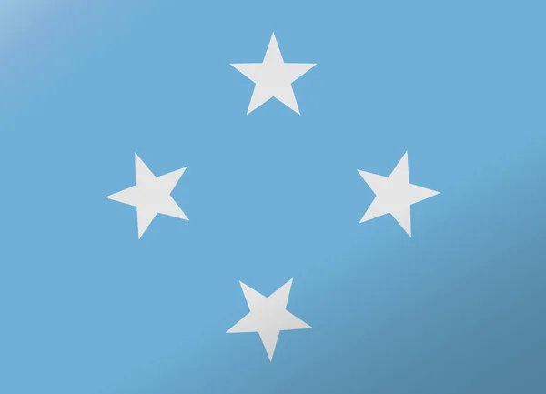 Bandiera di riflessione micronesia — Vettoriale Stock