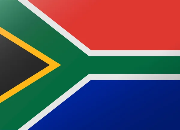 Reflectie vlag Zuid-Afrika — Stockvector