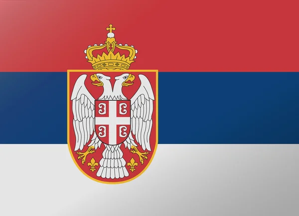 Αντανάκλαση σημαία Σερβία — Διανυσματικό Αρχείο