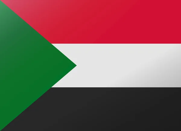 Eftertanke flagga sudan — Stock vektor