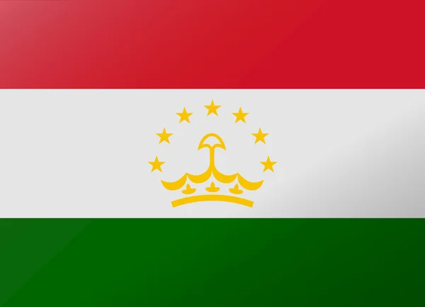 Таджикистан, флаг отражения — стоковый вектор