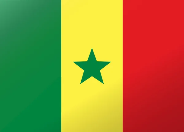 Drapeau de réflexion senegal — Image vectorielle