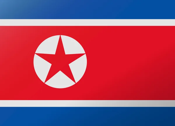 Reflection flag north korea — Stock Vector