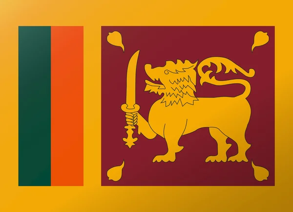 Drapeau de réflexion sri lanka — Image vectorielle