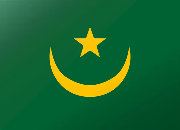 Reflexão bandeira mauritania — Vetor de Stock