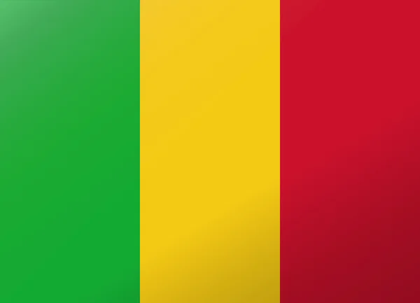 Reflet drapeau mali — Image vectorielle