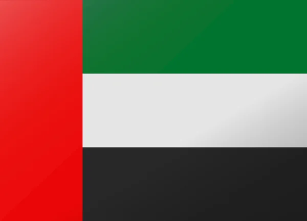 Reflection flag united arab — Stock Vector
