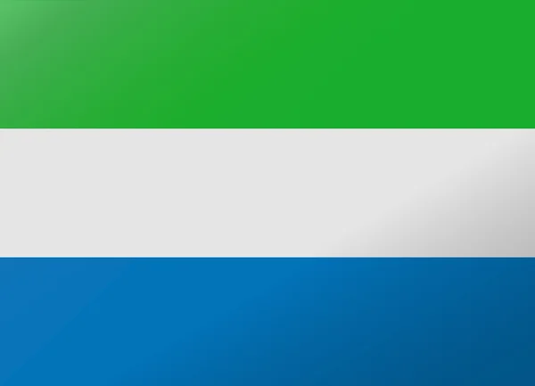 Reflection flag sierra leone — Stock Vector