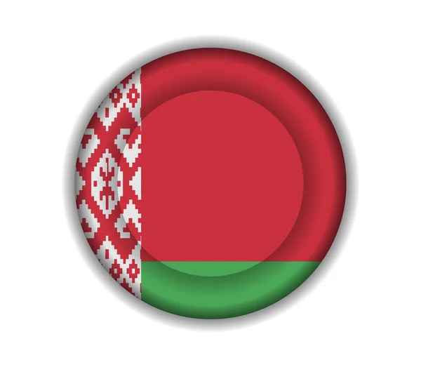 Banderas de botón belarus — Vector de stock