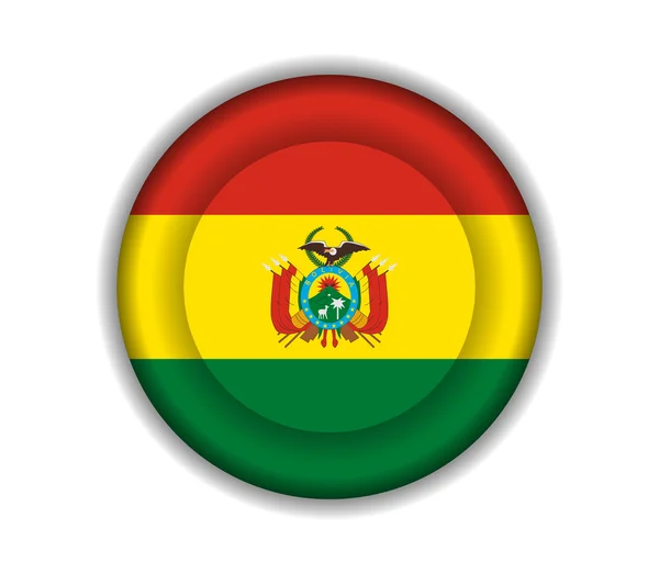 Drapeaux bouton bolivie — Image vectorielle