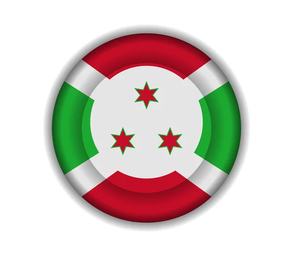 Button flags burundi — Stock Vector