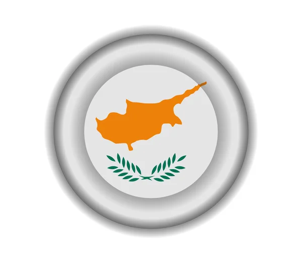 Bandiere a bottone ciprus — Vettoriale Stock