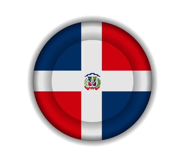 Banderas de botón representante dominicano — Vector de stock