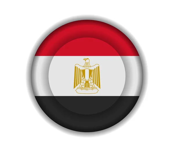 Drapeaux bouton egypte — Image vectorielle