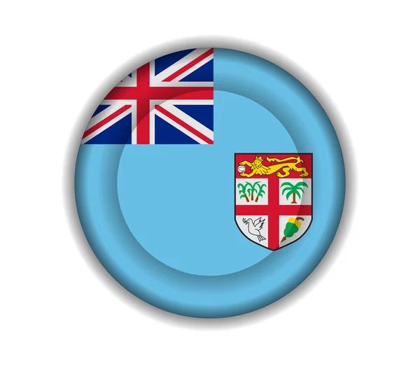 Banderas de botón fiji — Vector de stock