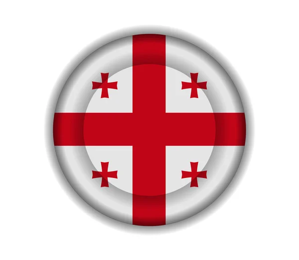 Banderas botón georgia — Archivo Imágenes Vectoriales