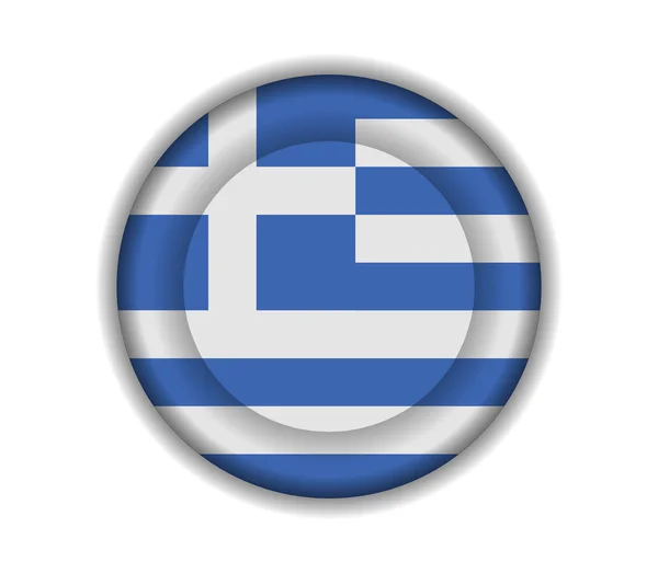 Düğme Yunanistan bayraklar — Stok Vektör