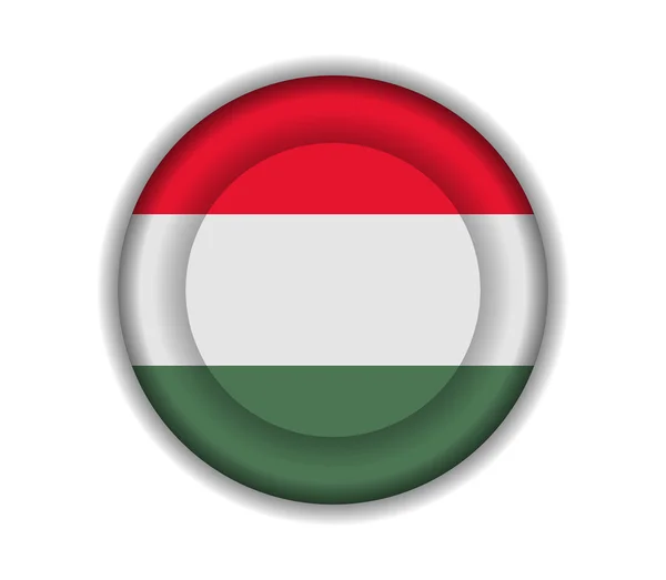 Button flags hungary — Stock Vector