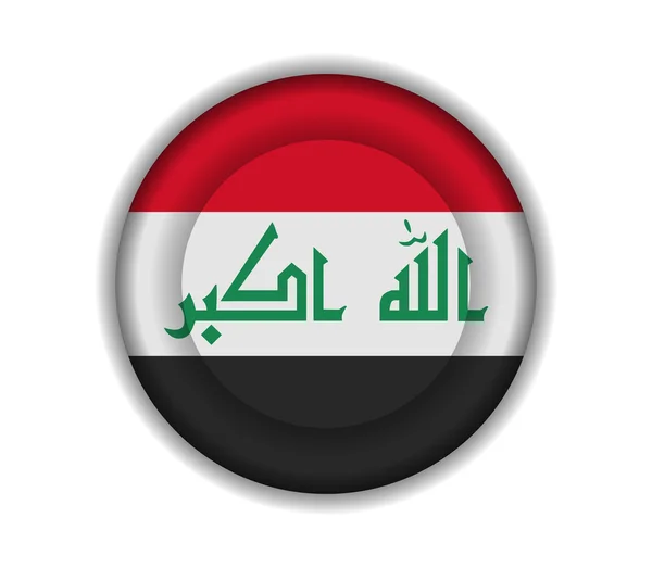 Banderas de botón iraq — Vector de stock