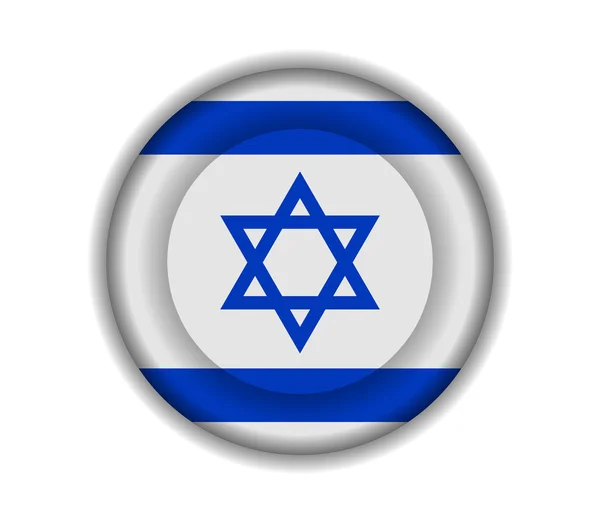 Knop vlaggen Israël — Stockvector