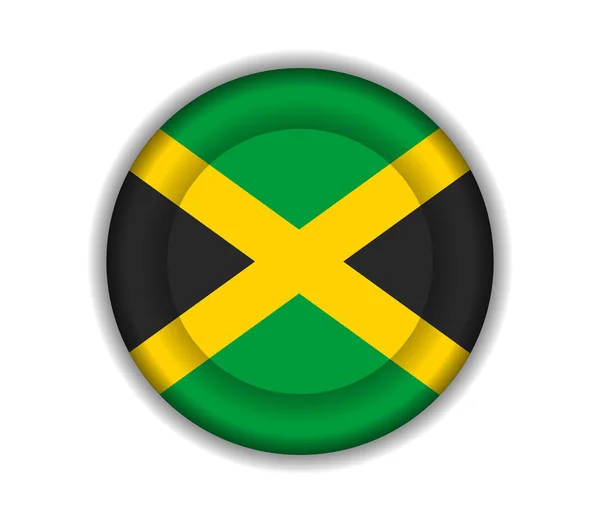 Banderas de botón jamaica — Vector de stock