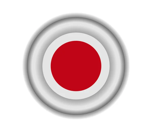 Banderas de botón Japón — Vector de stock