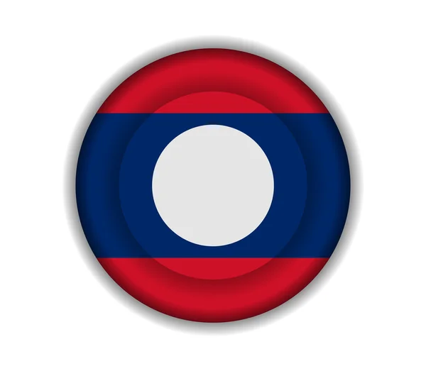 Bandeiras de botão laos — Vetor de Stock