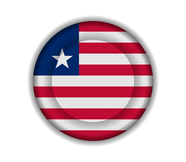 Knappen flaggor liberia — Stock vektor