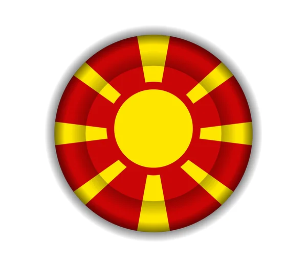 Bandeiras de botão macedonia — Vetor de Stock