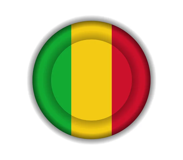 Knop vlaggen mali — Stockvector