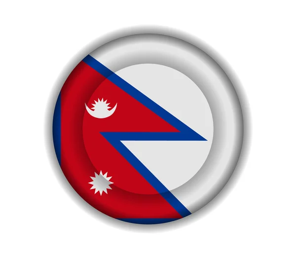 Bandiere pulsante nepal — Vettoriale Stock