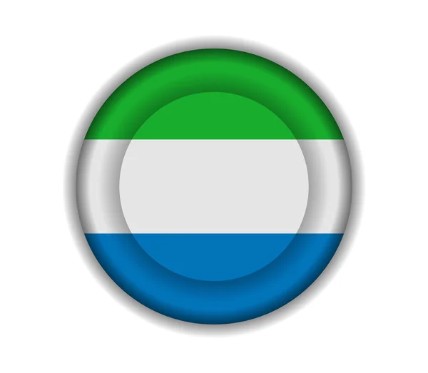 Drapeaux bouton sierra leone — Image vectorielle
