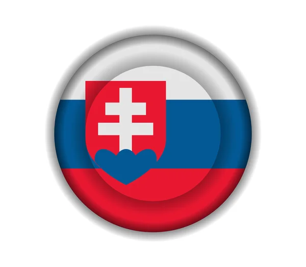 Button flags slovakia — Stock Vector