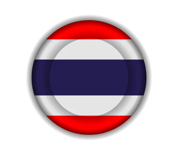 Knop vlaggen thailand — Stockvector