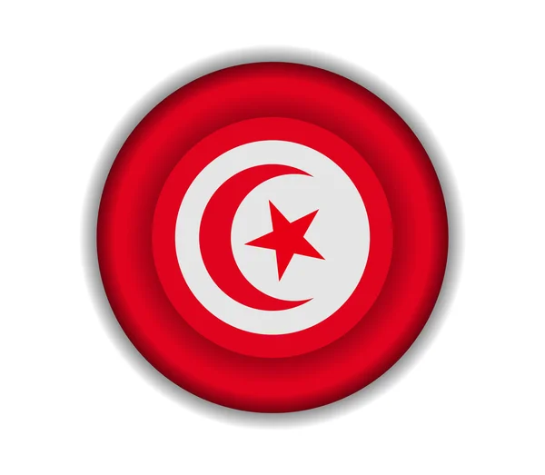 Bandeiras de botão tunisia —  Vetores de Stock