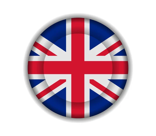Button flags united kingdom — Stock Vector