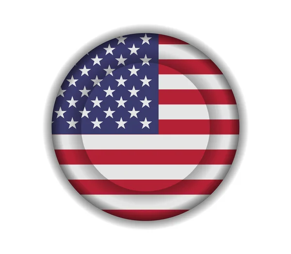 Bandeiras de botões estados unidos — Vetor de Stock