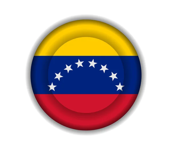 Drapeaux bouton venezuela — Image vectorielle