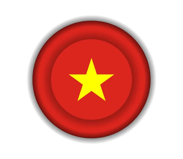 Banderas de botón vietnam — Vector de stock
